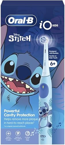 Oral-B iO2 Kids 6+ Rechargeable Electric Toothbrush, Disney Stitch, Blue