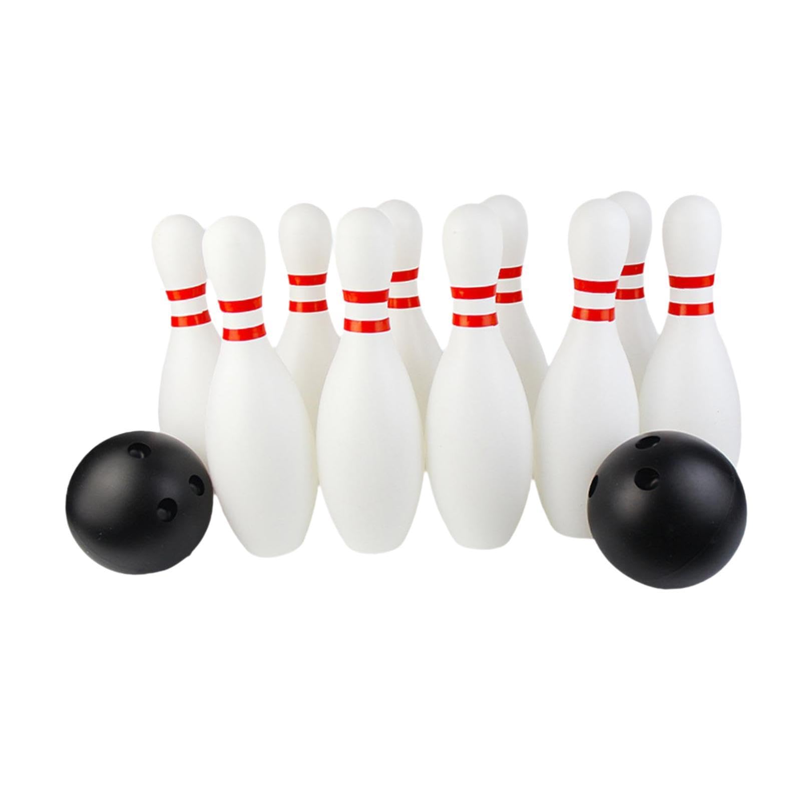 F Fityle Set de Quilles pour Enfants avec 10 Quilles et 2 Boules, Jeu D'extérieur, 30cm