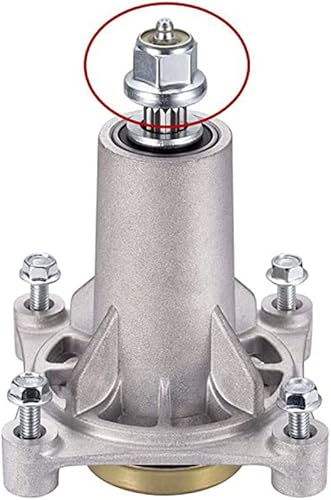 MaxLLTo Carcasa de mandril 187281 532 18 72-91 532 18 72-81 y eje 187291 con tuerca de polea de perno de hoja de arandela y 4 pernos de montaje para