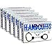 Heavy Duty Toy Metal Handcuffs with Keys - 6 PACK Stainless Steel Bulk Fake Hand Cuffs Accessories Supplies Party Favors