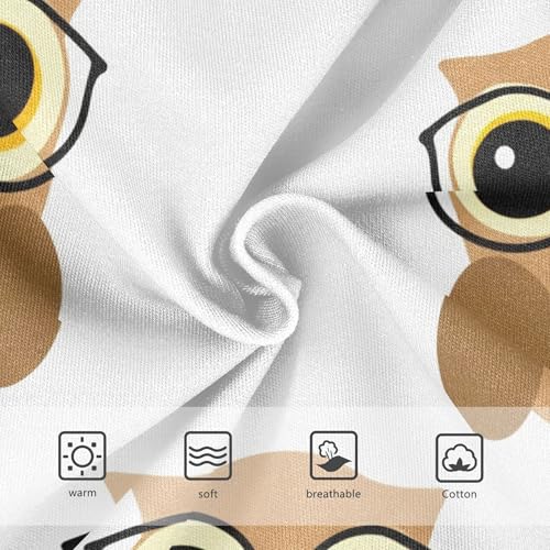 Cotton Toddlers Underwear Floral Playful Cute Cartoon Owls Panties Little Girl Fun Print Briefs Kids Undies 2t3