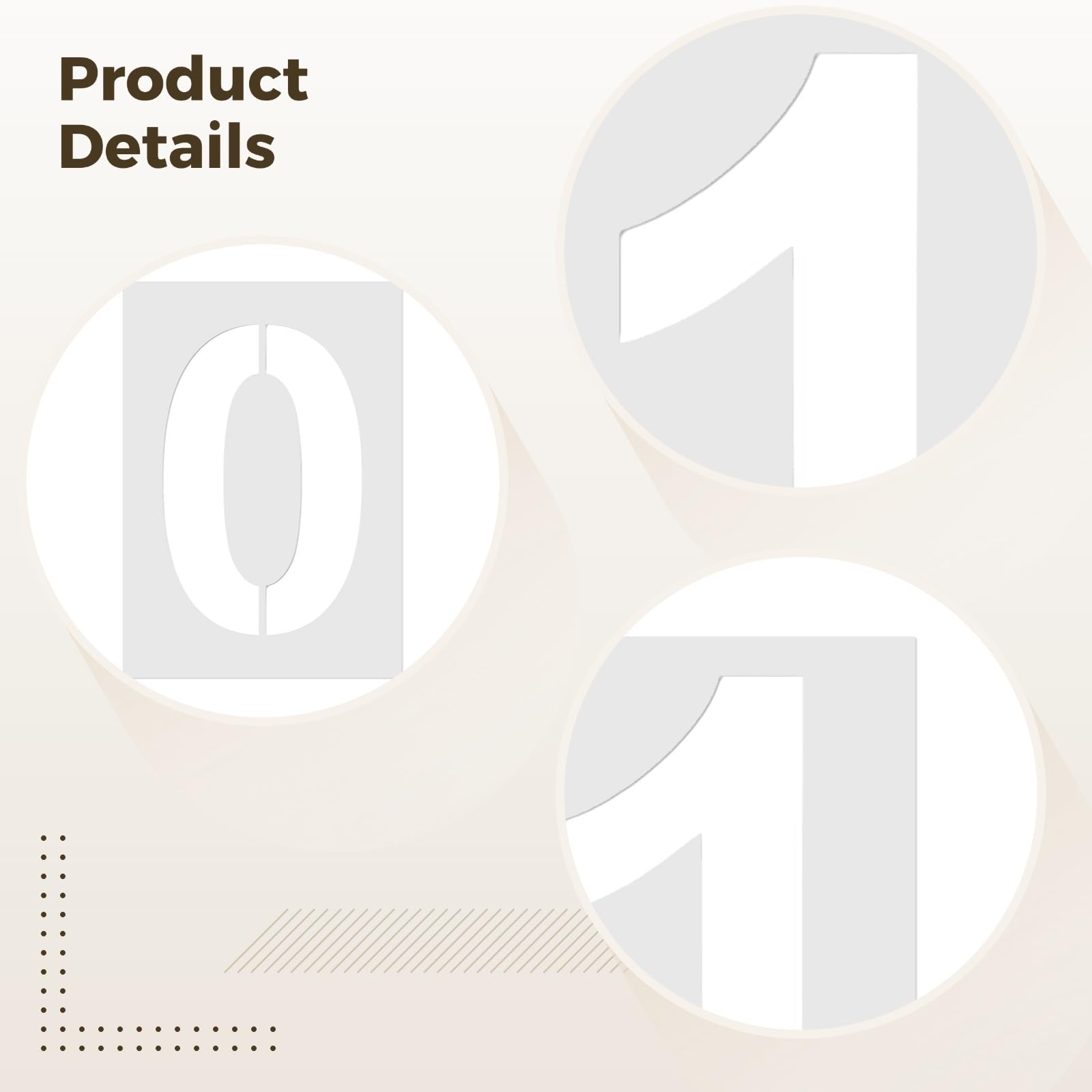 Lot de 10 pochoirs de grands chiffres de 0 à 9 en PET, chiffres de 15 pouces, cadres de 18 x 13 pouces, modèles réutilisables pour parking, boîte aux lettres, porte, intérieur et extérieur