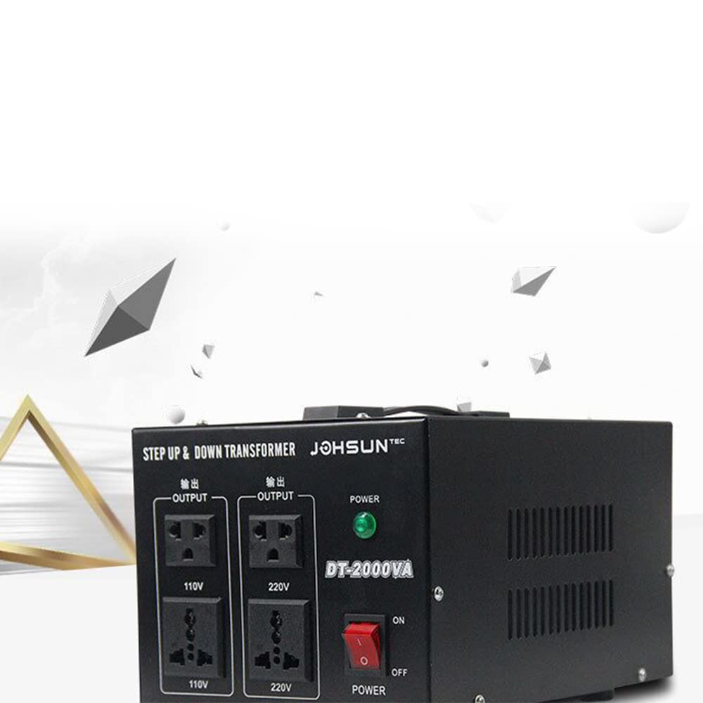 DT-2000VA - Transformador de tensión convertidor de corriente step-up/down, convertidor de voltaje de 220 V a 110 V