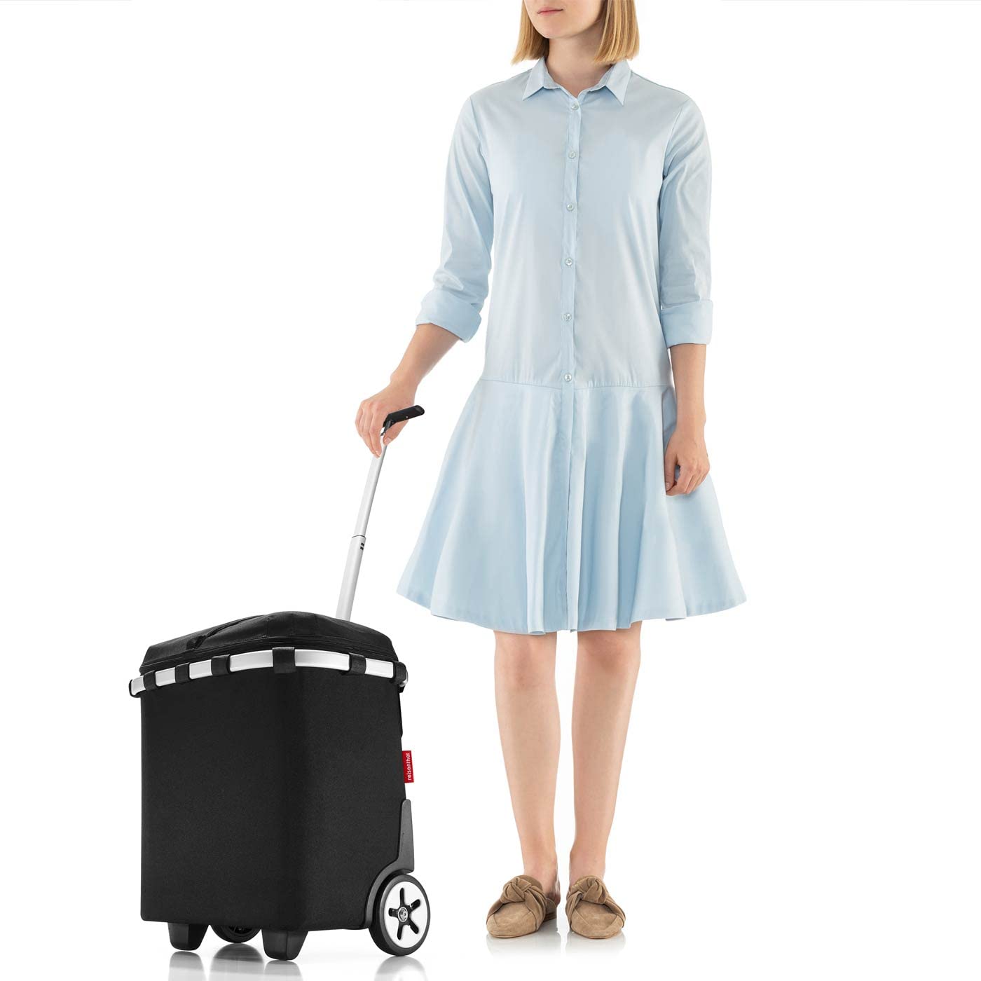 reisenthel carrycruiser iso - Carrello Spesa Termico con Copertura, Solido Telaio in Alluminio, Tracolla e Tasca Interna Rimovibile, Ruote Grandi e Tessuto Idrorepellente, 40 L, Nero