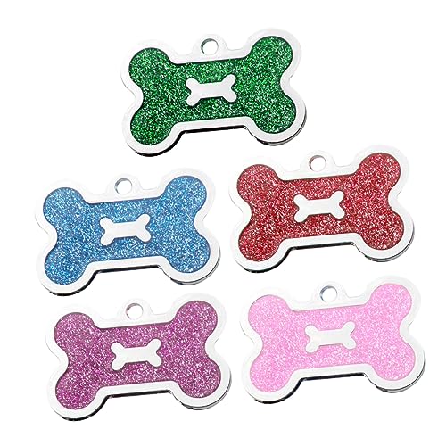 ifundom Pcs Pet Identity Tags Dog Cat Tags Pet Name Collar Hole for Easy Identification