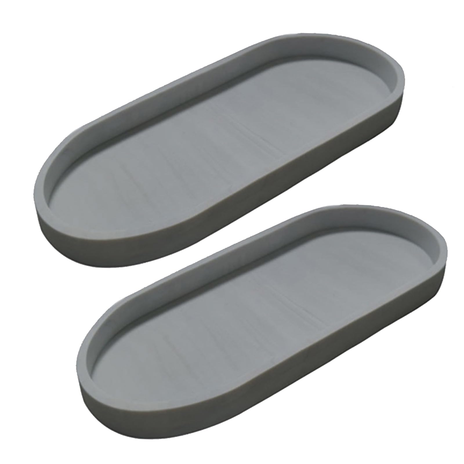 Space-Saving Elliptical Cosmetic Water-Resistant Silicone Countertop Tray for Kitchen & Bathroom Multipurpose Silicone Vanity Tray