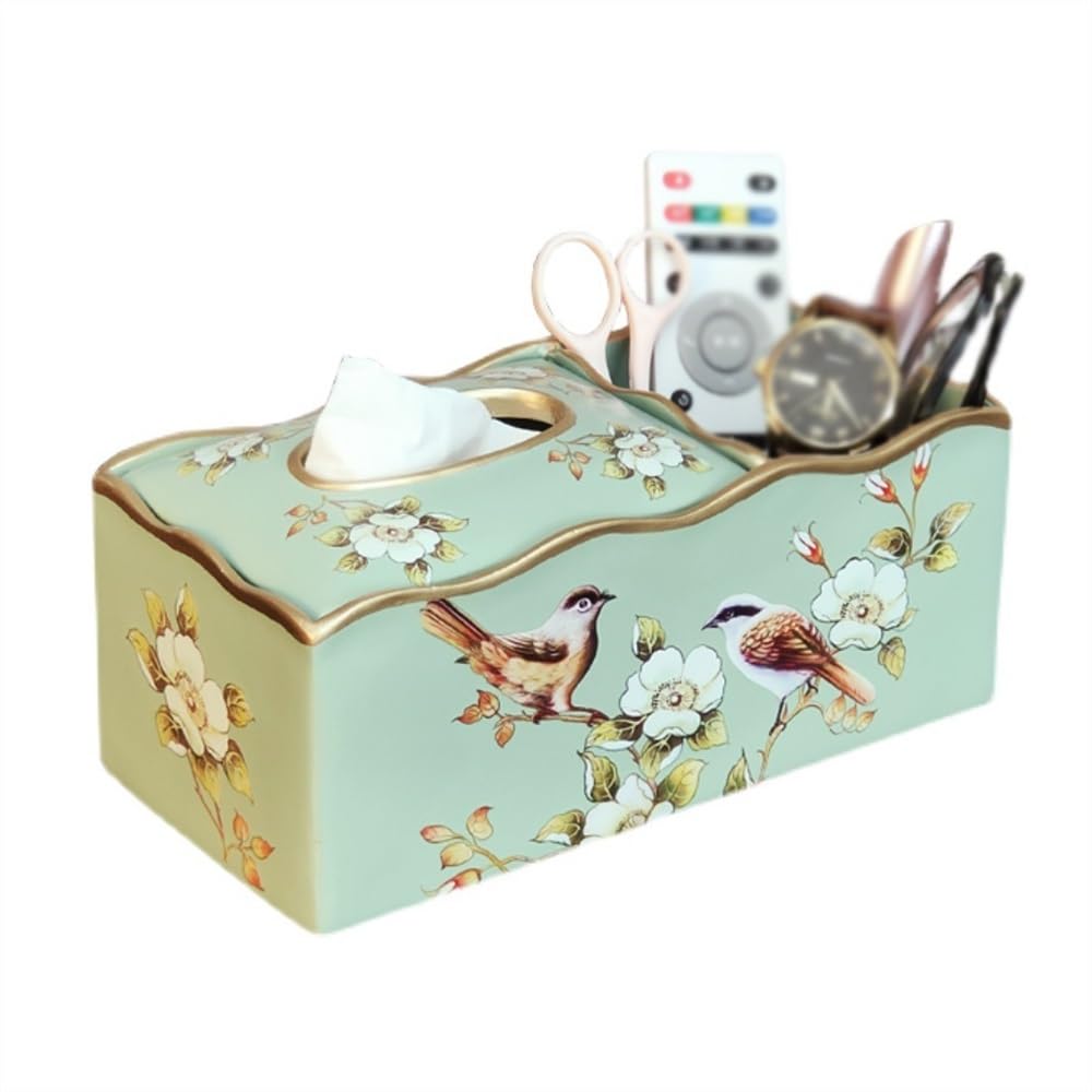 Tissue Holder Multifunctional Rectangular Tissue Paper Holder Box Cover Case Napkin Coffee Table Desktop Remote Control Storage Facial Box Decor
