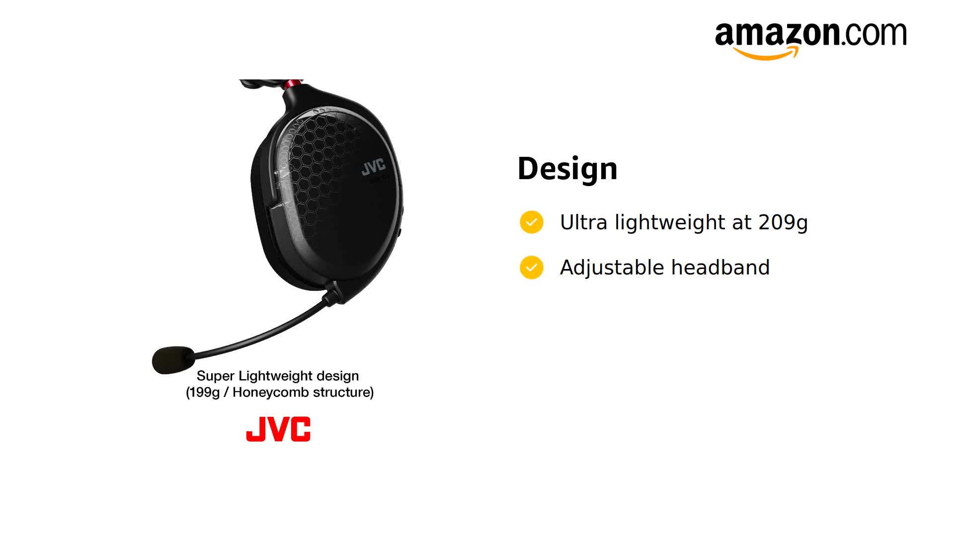 Amazon.com: JVC Ultralight Gaming Headset for Superior