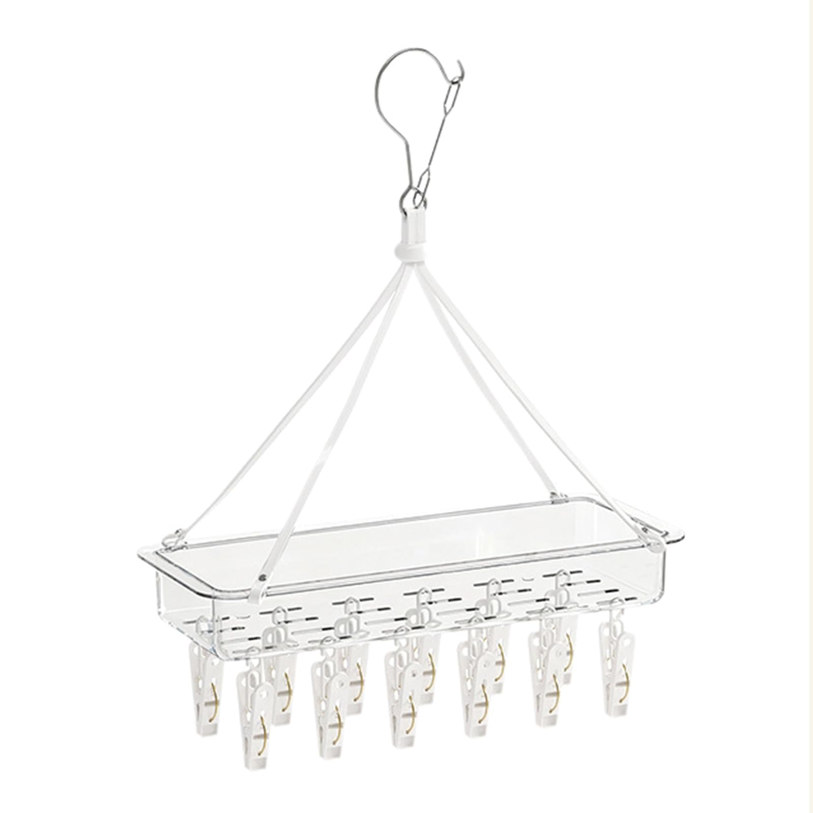 HDOYTXXM Garment Hanging Rack with 18/24 / 12 Strong Clip for Tiny Balconies and Apartments Underwear Hanging Rack