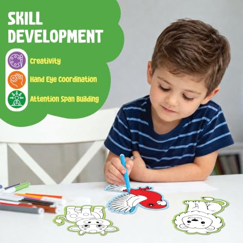 Image of SparkLPlay Coloring Kit. Art & Craft for Kids. 9 DIY Activities. Age 3+