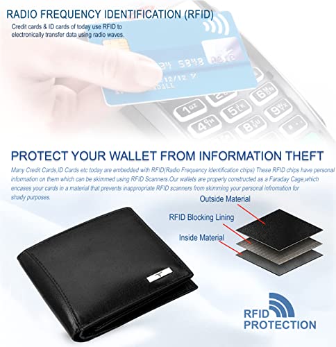 URBAN FOREST Oliver Aniline Black Leather Wallet for Men (Image - 7)