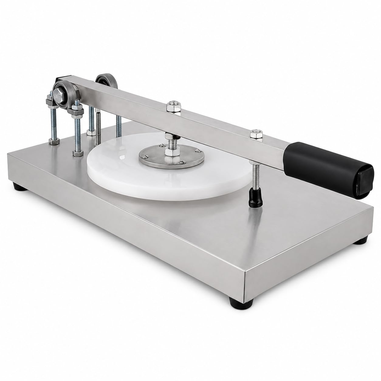 YNIYUJKL Manual Pizza Dough Press Machine, Stainless Steel Dough Flattening Tool With Adjustable Arm For Home And Commercial Kitchens