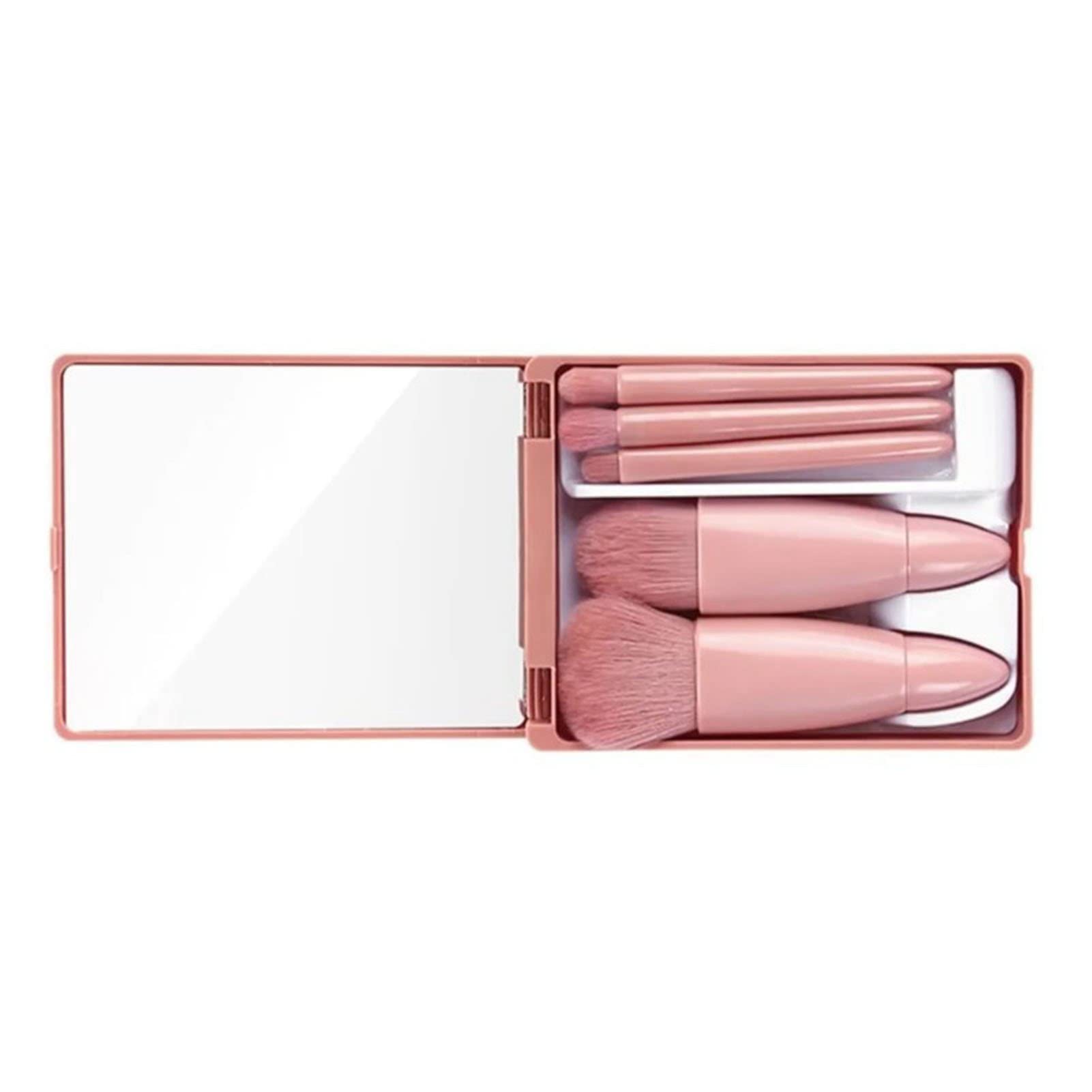 Sorandy Mini-Make-up-Pinsel-Set, Reisefreundlich, Kompakt, Weiche Faserpinsel für Unterwegs, 5-teilig