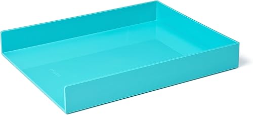 Miniatura 7 de Poppin Juego de escritorio súper apilado - Agua. Dos bandejas de letras, bandeja de accesorios, bandeja de silicona This + The, taza de bolígrafo de