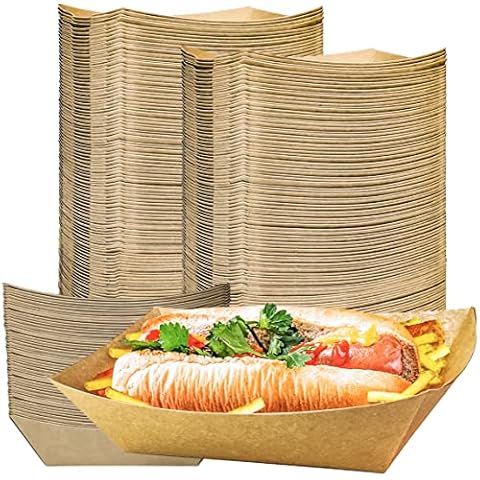 MotBach 100 Pack Kraft Food Trays Cover