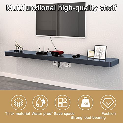 Support TV flottant blanc 80cm pour décodeur et console de salon