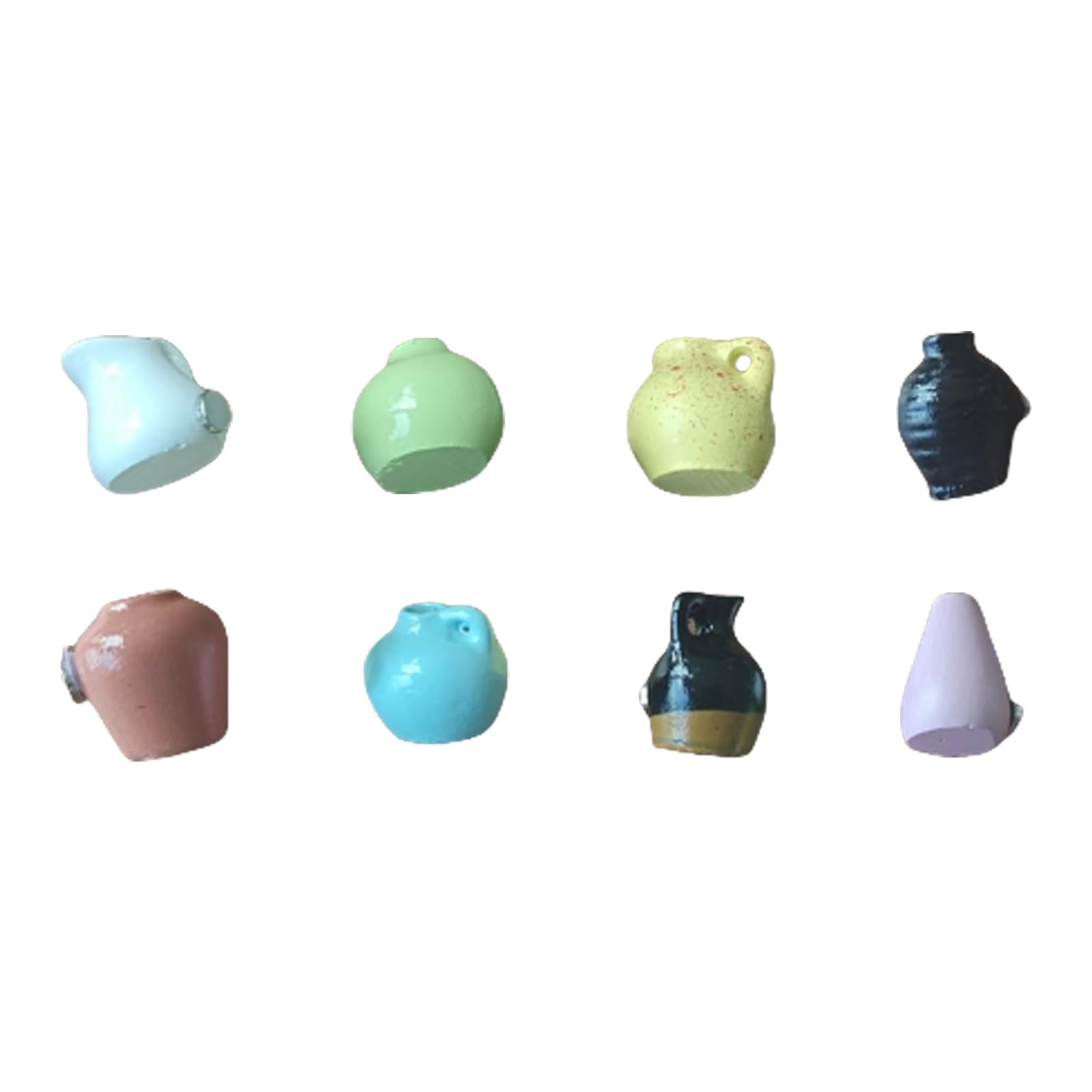 Hredyqw 8Pieces Miniature Vase Refrigerator Magnets 3D Resins Flower Pots Kitchen Decors Accessories Collections Decorative Kitchen Magnets