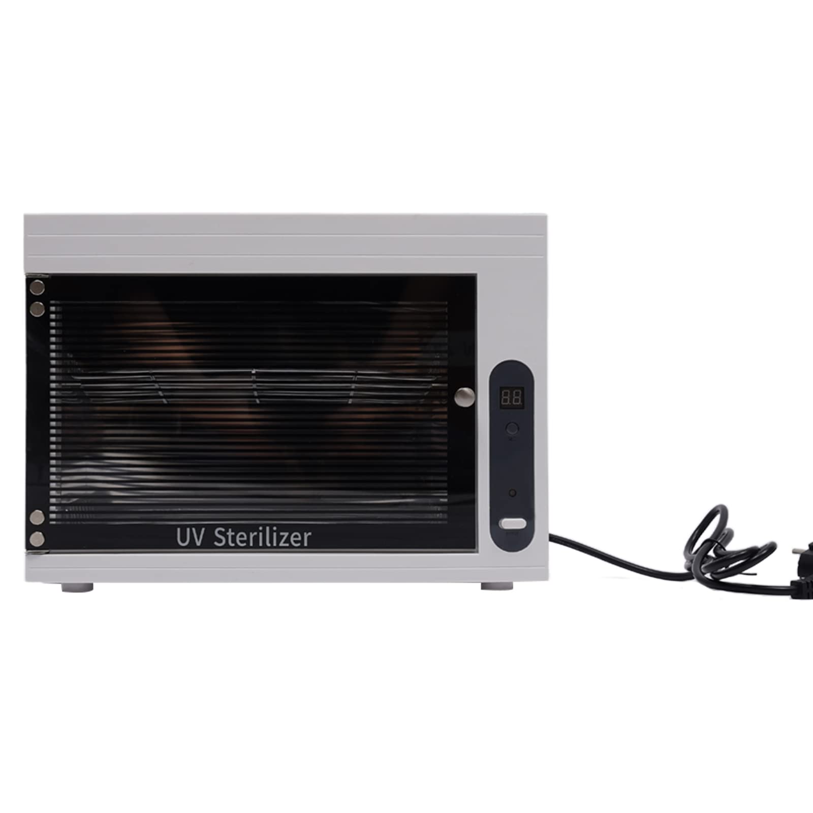 UV sterilizzatore gabinetto disinfezione scatola in acciaio inox vassoio sterilizzatore medico vassoio in acciaio inox, scatola disinfettante per salone manicure strumenti, bianco