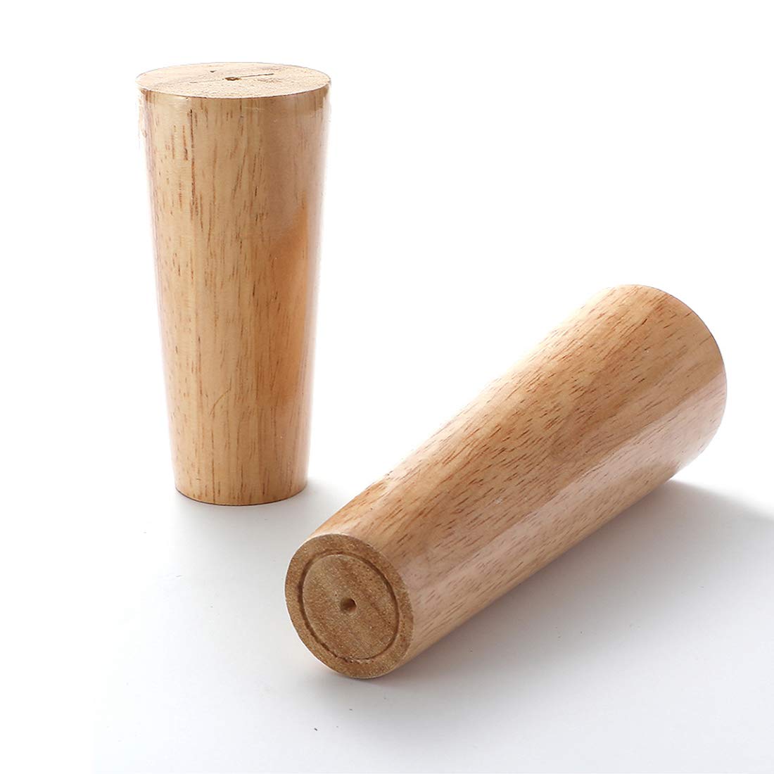 4 Gambe per Tavolo per mobili in Legno massello,Gambe di Ricambio per Divano,Piedini per comò in Legno di Gomma,Gambe per mobili Conici,Piedini per tavolino,per