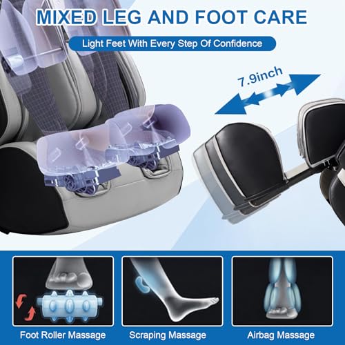 Meritlife A302-8 4D Massage Chair Full Body, Zero Gravity Sl-Track Power Shiatsu Massage Chair thumb #6