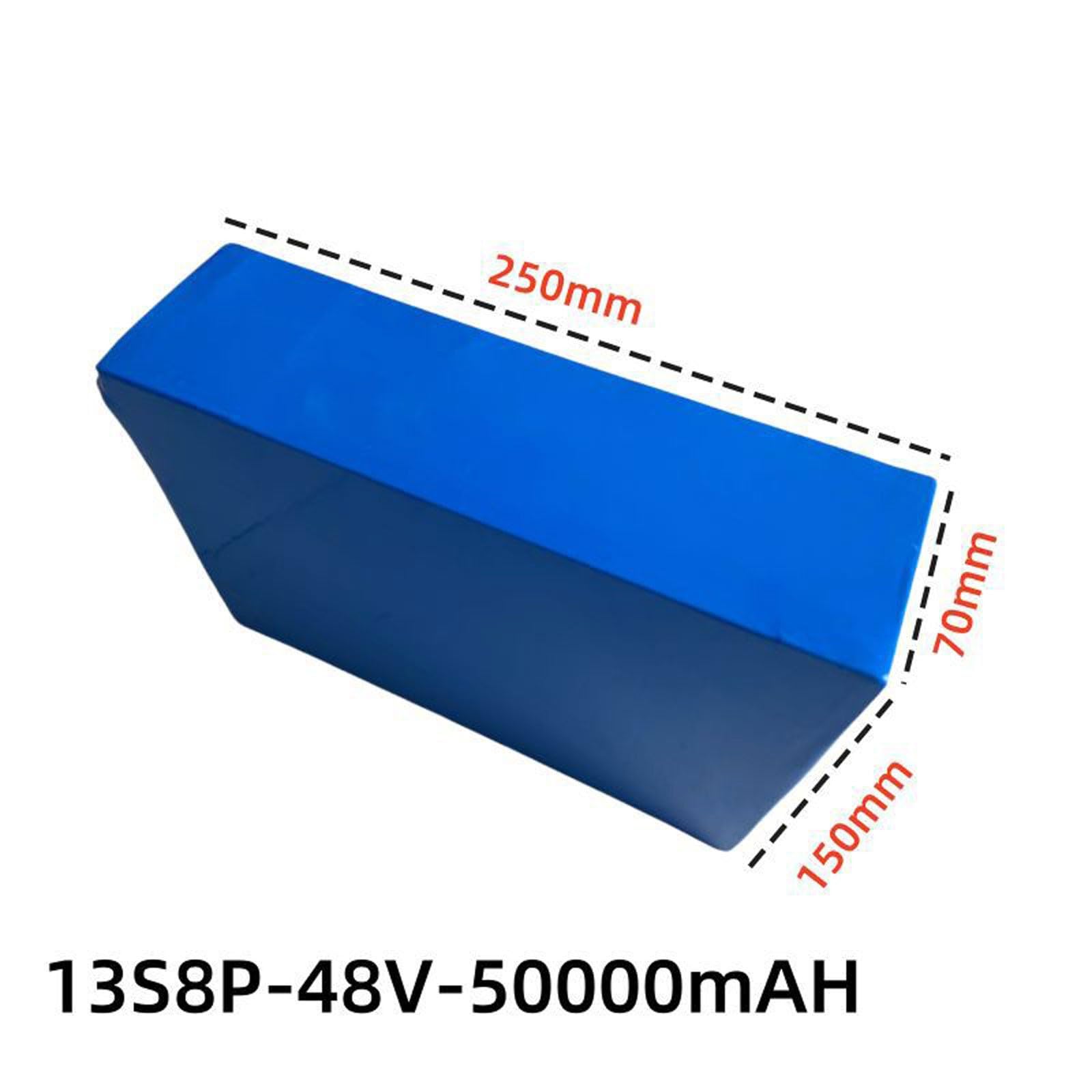 Batterie De Vélo Électrique 48V 50Ah Batterie Électrique avec Chargeur 13S8P Batterie Haute Puissance Remplaçable Étanche Batterie pour 200W 500W 800W 1000W 48V 50Ah,XT30