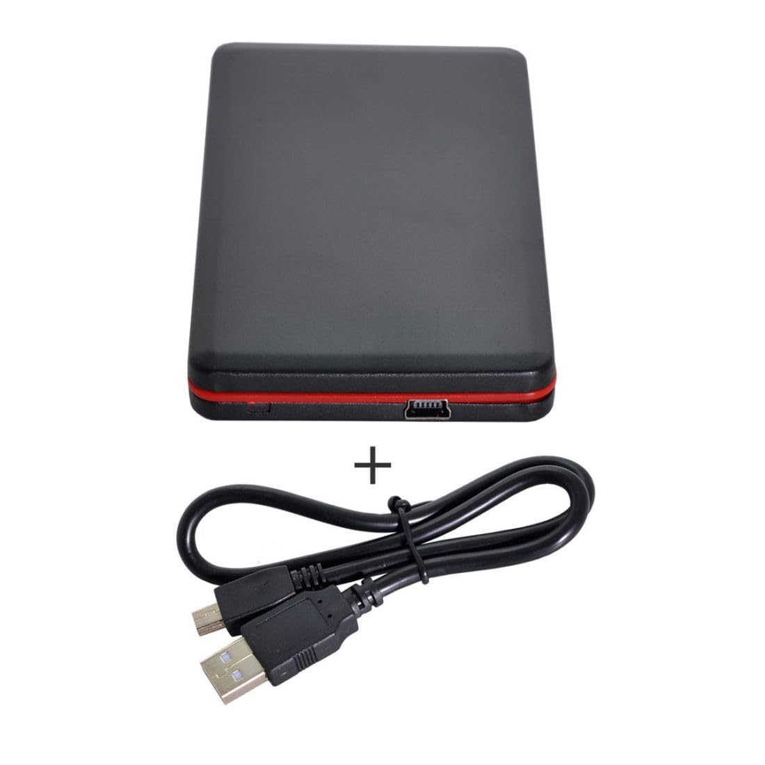 1.8 Micro SATA SSD a Mini USB 2.0 Caja de Caja de Disco Duro Externo con Mini Cable de Datos USB 7