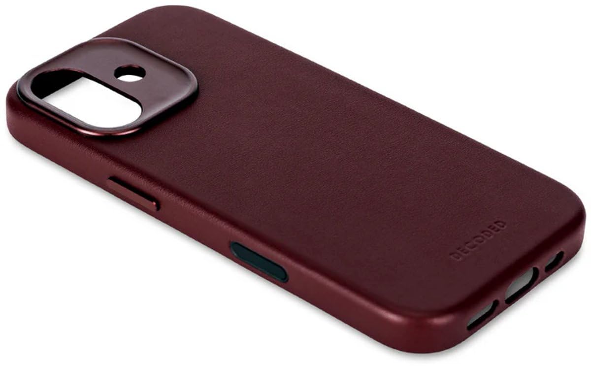 Decoded Leather Backcover iPhone 17 Dark Ruby