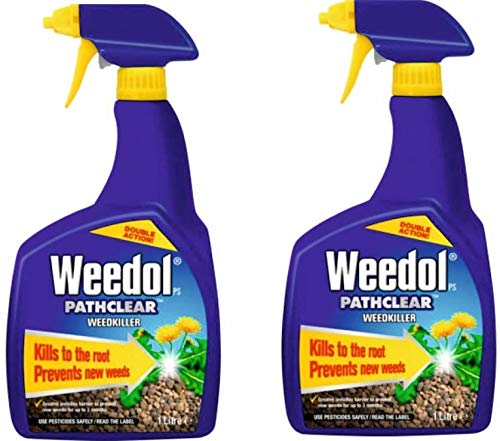 6 x Spray Bottles of Pathclear Weedkiller, Double Action, Kills to the root & prevents new weeds