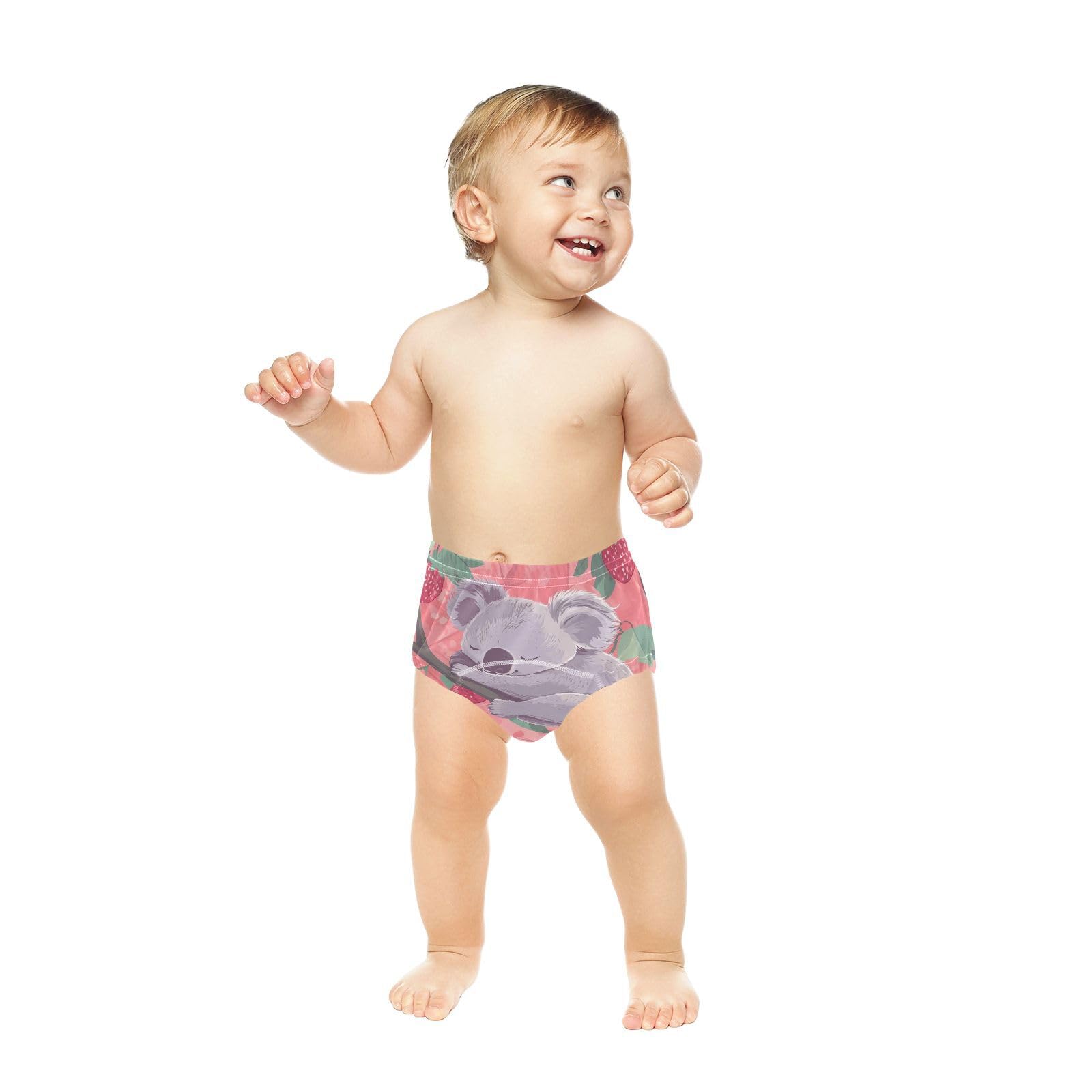 Coikll Kawaii Koala with Strawberry Toddler Training Underwear Waterproof Baby Pee Pants -3T