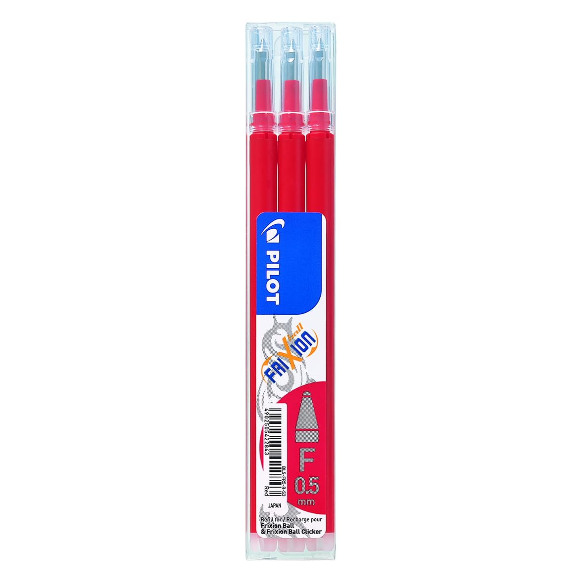 Pilot Pen 2276002F - Mine FriXion Clicker, Strength A 0.5 mm, 3 pcs, Red