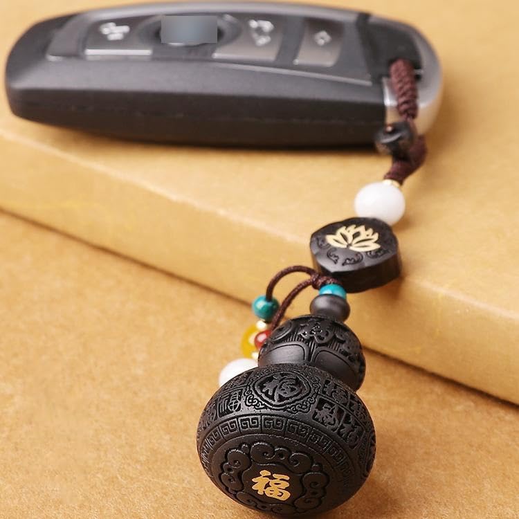 Breloczek do Samochodu Keychains And Sandalwood Carved Gourd Decorative Pendants, Backpack, Car