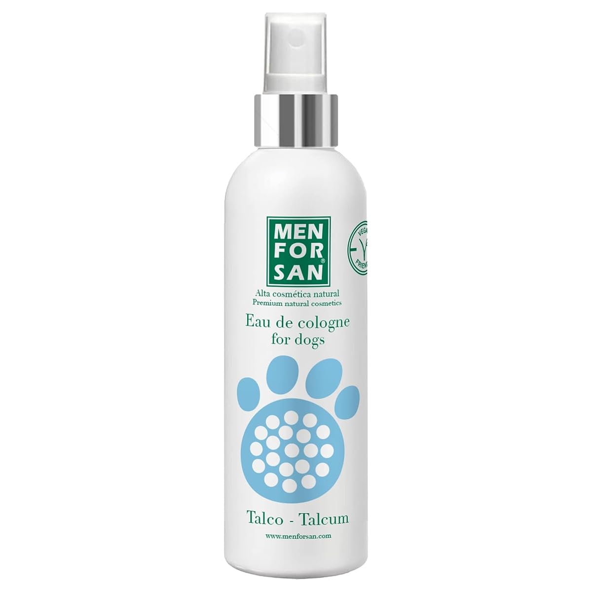 Agua de Colonia para Perros Talco MENFORSAN - 125 ml - Colonia para Perros con Fragancia a Talco: Frescura Duradera y Cuidado de la Piel