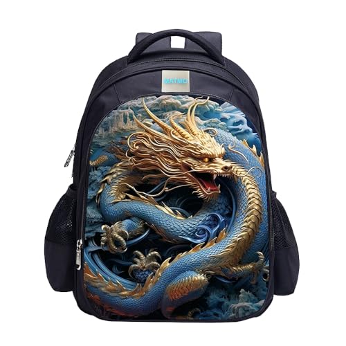MATMO Kids Dragon Backpack Boys Student School Backpack Bookbag Children School Bag (Dragon Backpack 24-42)