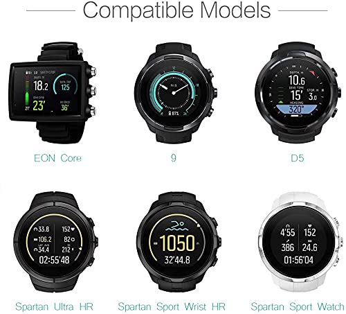 Charger Compatible with Suunto 9, D5, Spartan Ultra HR, Spartan Sport Wrist HR, EON Core - Magnetic USB Charging Cable 100cm - GPS Watch Accessories image 5 of 7 B0DKBPRNCD