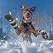 OHCOZZY Hohe Hundeschuhe Tiefe Wasserdicht, Hundestiefel mit V-förmiger Zunge für einfaches Anziehen, Pfotenschutz Hundestiefel Winter fürkleine, mittlere und große Hunde 4 Stück,XL