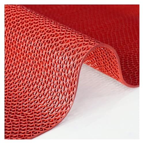 Tapis antidérapant de sol en PVC rouge pour éliminer le risque de glissade