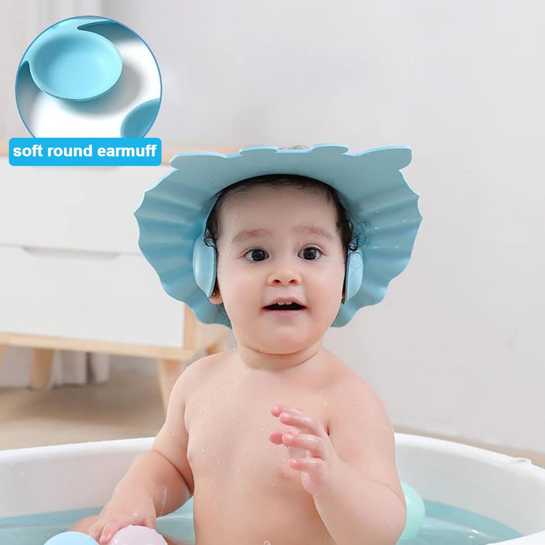 Cappello Doccia Per Bambini - Visiera Impermeabile Regolabile - Materiale EVA Ecologico, Design Cervo - Foto 6