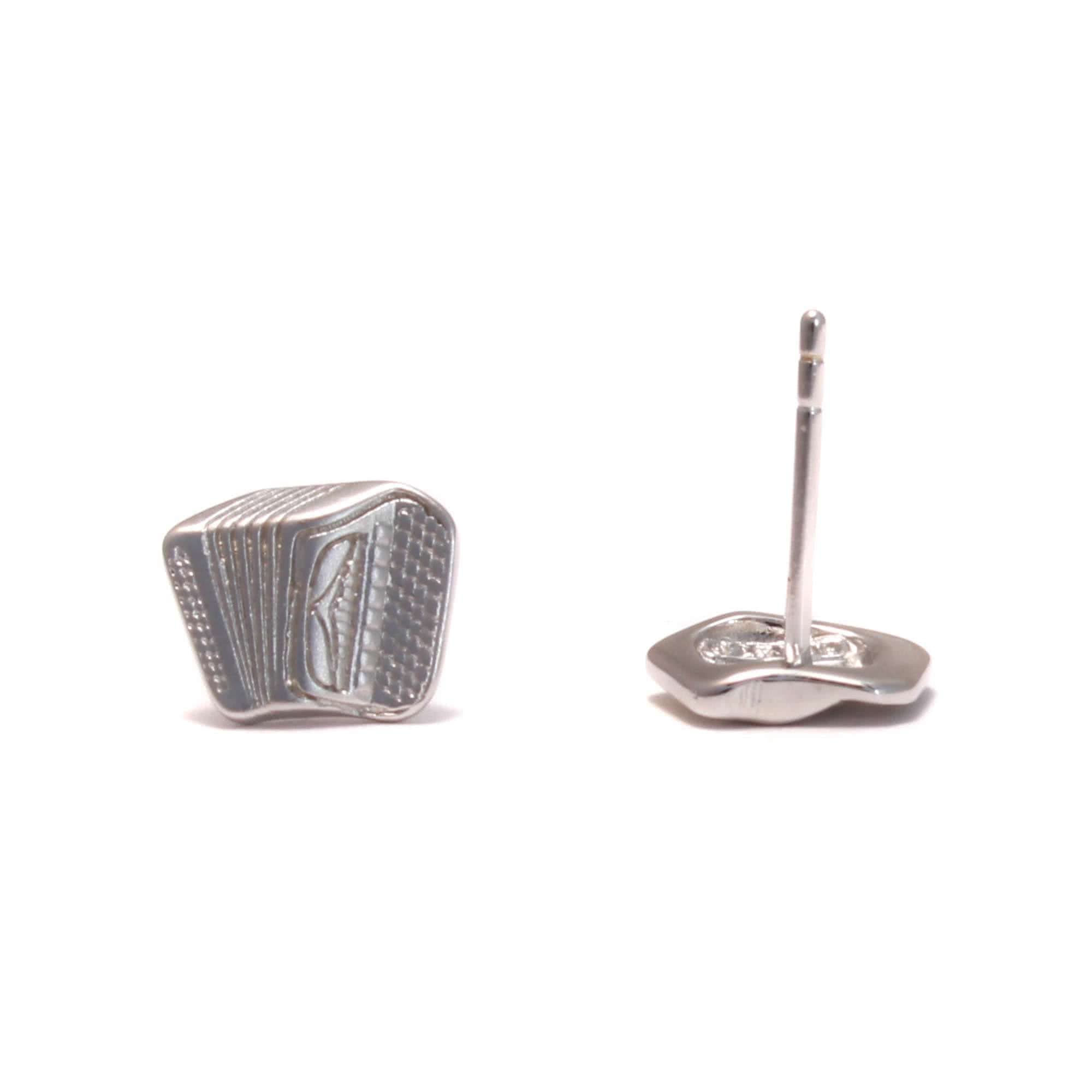 Akkordeon Ohrstecker aus 925 Sterling Silber
