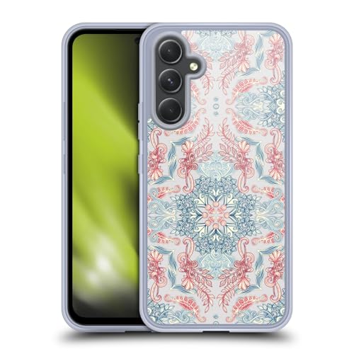 Head Case Designs Officially Licensed Micklyn Le Feuvre Fancy Soft Blue Mandala Gel Case [Military Grade Protection] Compatible with Samsung Galaxy A54 5G