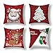 Anyingkai 4PCS Cuscini Natalizi Divano,Cuscini Natalizi per Sedie,Cuscini Natalizi per Divano,Cuscini Natalizi,Cuscini Natale,Cuscini per Divano Decorativ (caffè rosso)