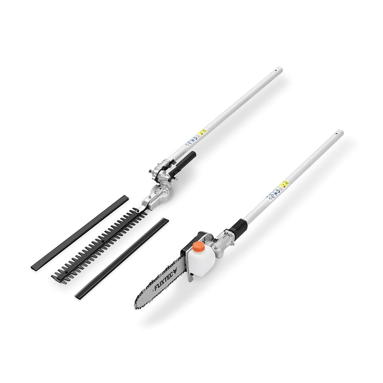 Herramienta multifunción 3 en 1 FUXTEC FX-E2MTSET • 40 V • Desbrozadora a batería con Accesorio de Motosierra y Cortasetos • Cortabordes • Desbrozadora con Acoplamiento rápido • Herramienta combinada