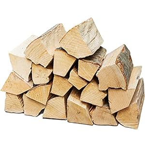 Flameup Brennholz Buche, Kaminholz mit Rinde, Buchenholz, Feuerholz für Ofen, Kamin, Kaminofen, Feuerschale, Grill, Holzscheite 25 cm, getrocknet, Menge:20 kg