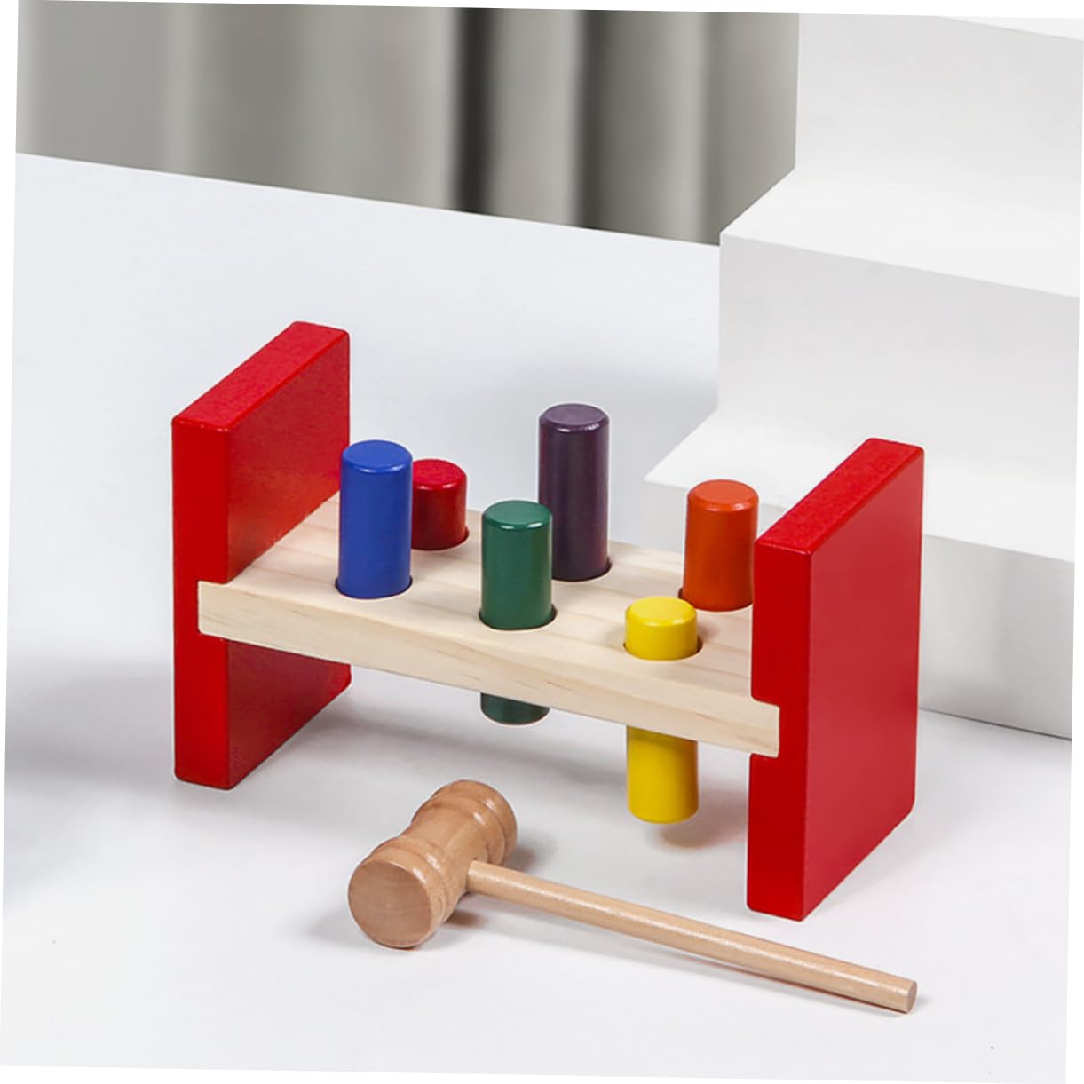 KONTONTY 1 Set Wooden Knocking for Educational Percussion Plaything with Design Enhances Cognitive Skills and Hand Eye Coordination for Learning Activities