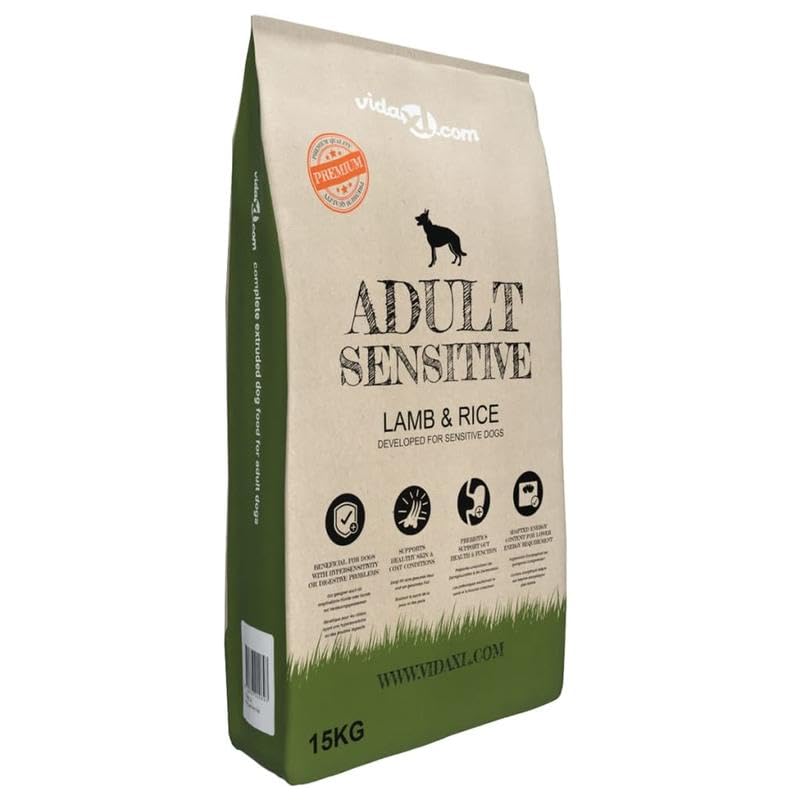 Eleganz Trockenfutter für Hunde Adult Sensitive mit Lamm & Reis - 2 x 15 kg Sack für empfindliche Hunde - hypoallergenes Hundefutter für eine gesunde Ernährung