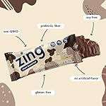 Zing Dark Chocolate Mocha Vegan Protein Bars, Gluten Free with High Protein, High Fiber, Dairy Free Nutrition Bars, Plant Based Protein, Kosher, Low Sugar, No Sugar Alcohols - 12 count - Image 3