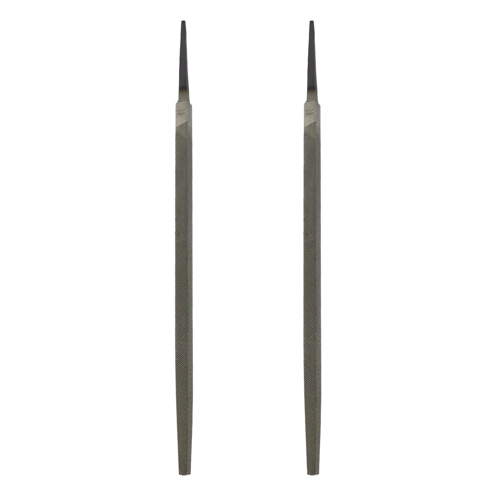 Lime carrée 30,5 cm en acier T12 sourcing map sans poignée pour métaux et bois (Lot de 2) - Gris