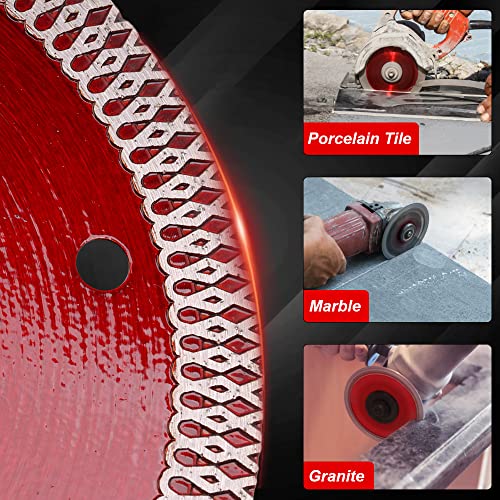 Image of Casaverde 5 inch Ceramic Cutting Blade (5 inch) | Fast,Clean Cuts with Great Life & Speed,Mesh Thin Turbo Rim,7 /8 inch-5 /8 inch Arbor Fit for Angle Grinders