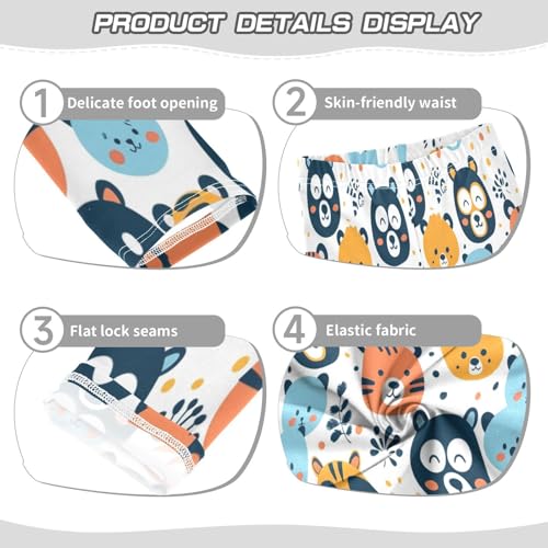 Toddler Girls Leggings Printed Yoga Pants Leggings Lion Bear Animal for Kids3