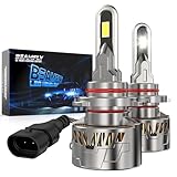 BEAMFLY LED 9005 HB3 Lampadina, 38000lm 160W Sostituzione Kit Luci LED, Plug and Play Dimensione 1:1 Faro 6500k Bianco Abbagliante e Anabbagliante per Auto 12V