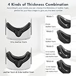 AMVR Face Pad Compatible with Quest 2 Accessories, Face Pad Foam Replacement, with Facial Interface, Breathable PU Face Cushion and Lens Protector, Air-Circulation Design (Not for Q3&Q3S)